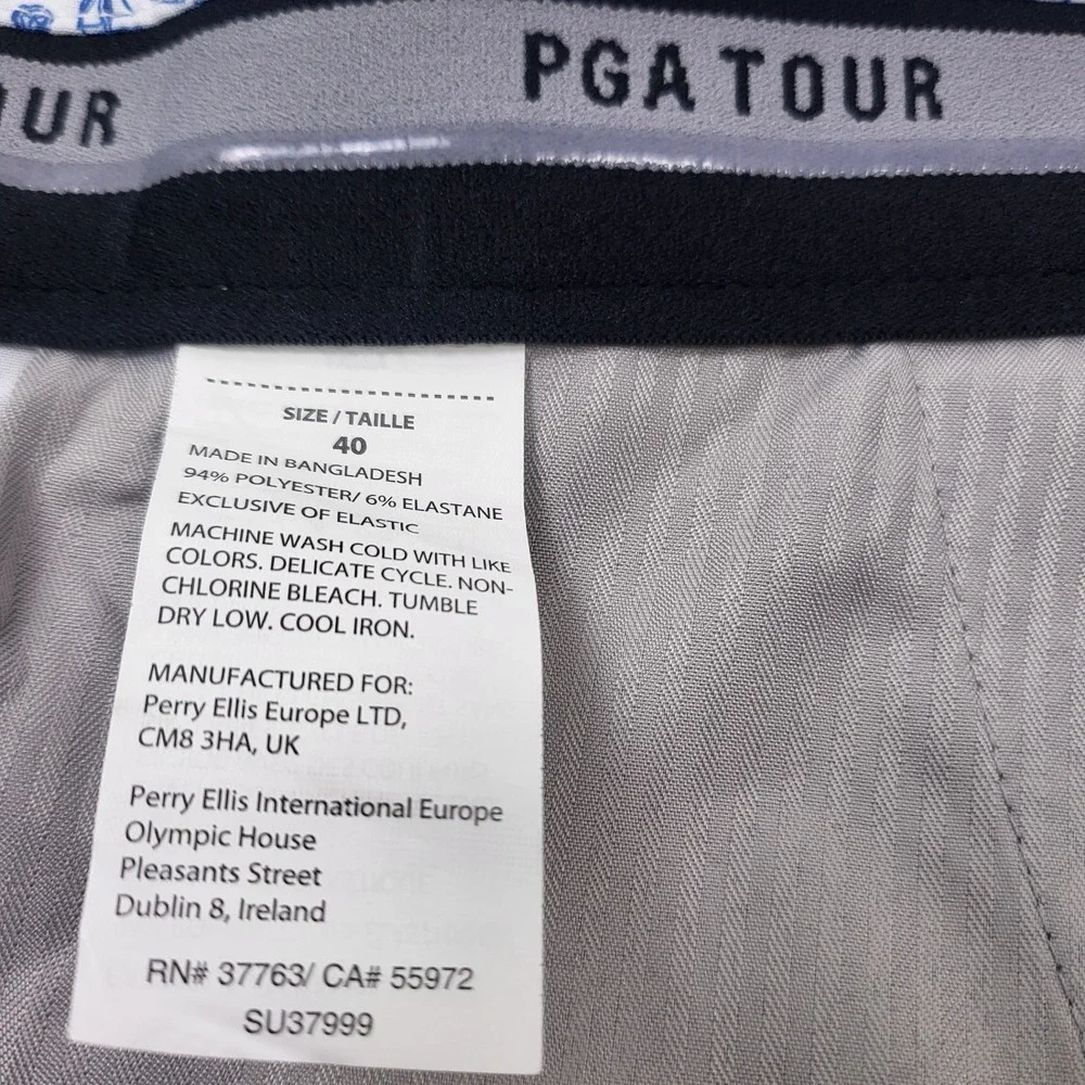 PGA Tour Mens Nautical Sailing Printed Golf Shorts Size 40 Blue White New UPF 50